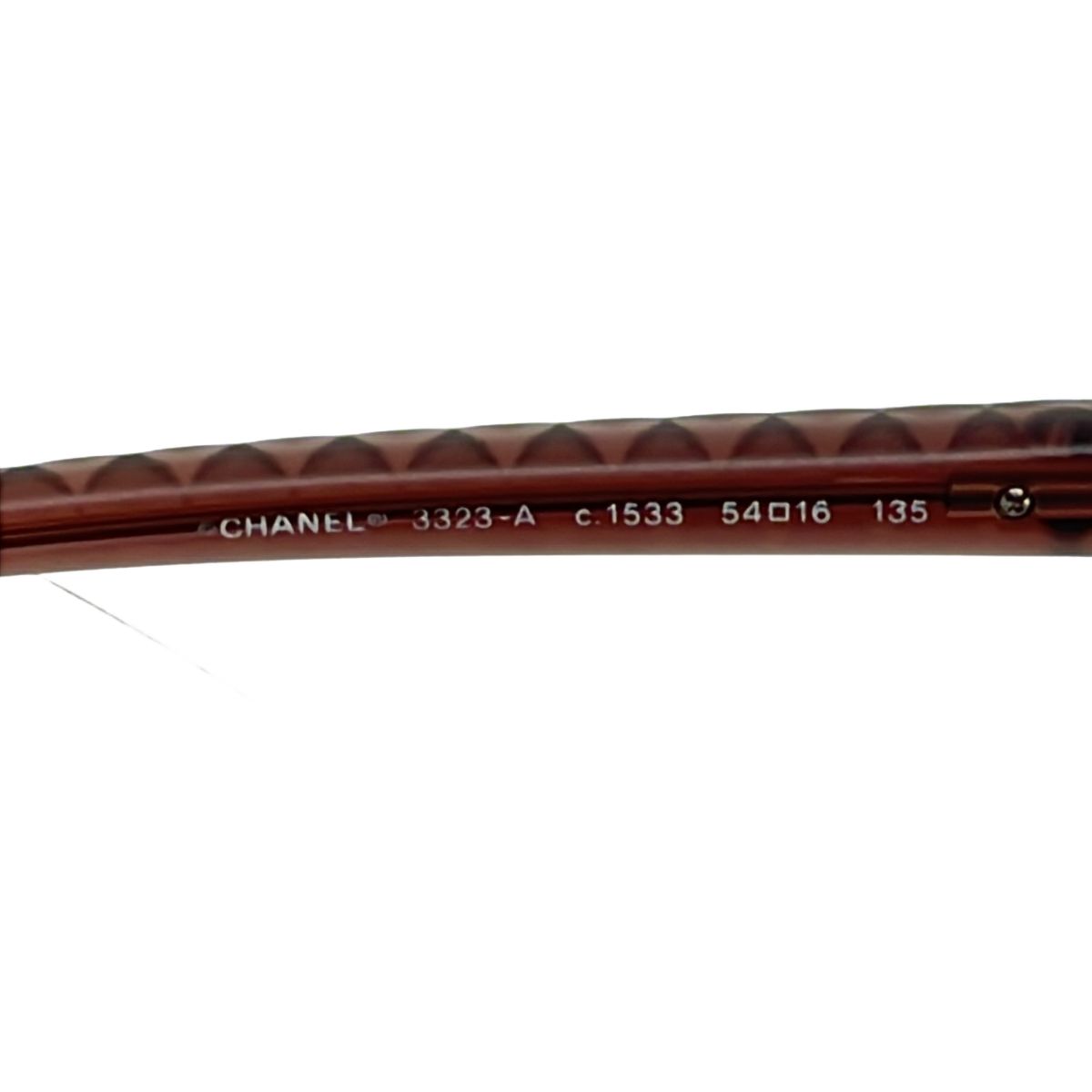 Chanel Ice Quilt CC Logo Wellington Eyewear 54 16 Bordeaux — view 8