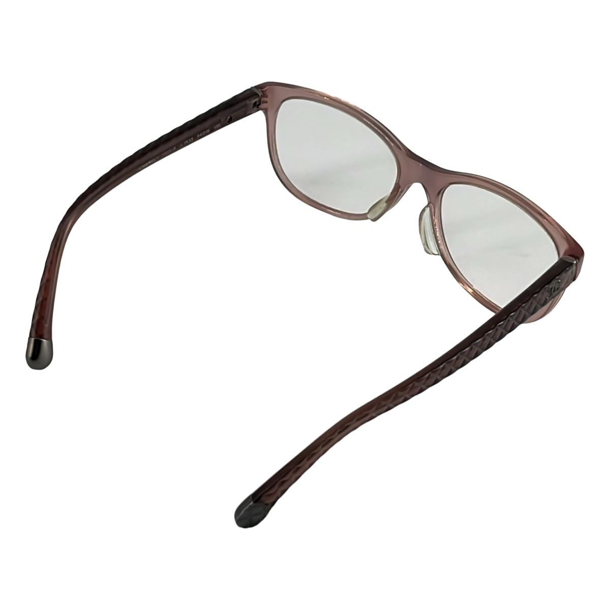 Chanel Ice Quilt CC Logo Wellington Eyewear 54 16 Bordeaux — view 2