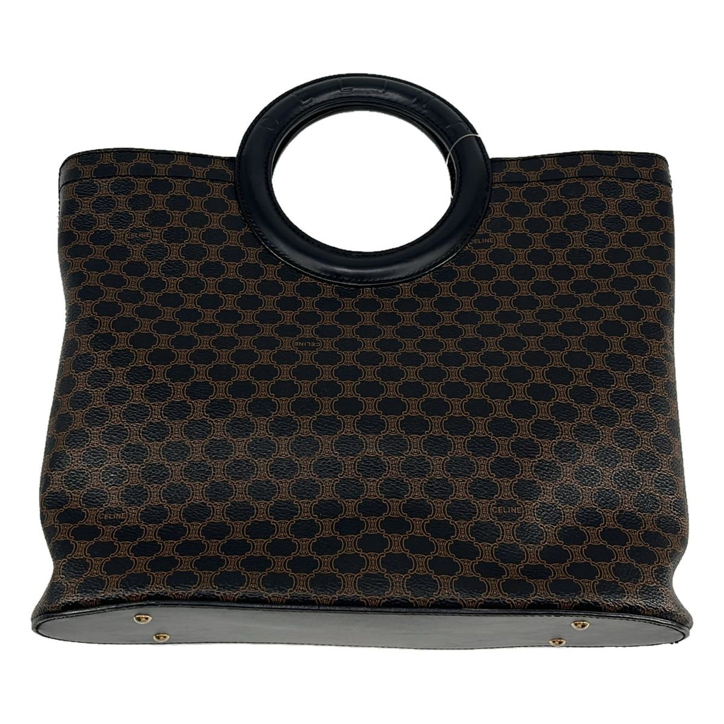 Celine Macadam Circle Handle Handbag Brown — view 2