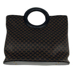 Celine Macadam Circle Handle Handbag Brown — view 2