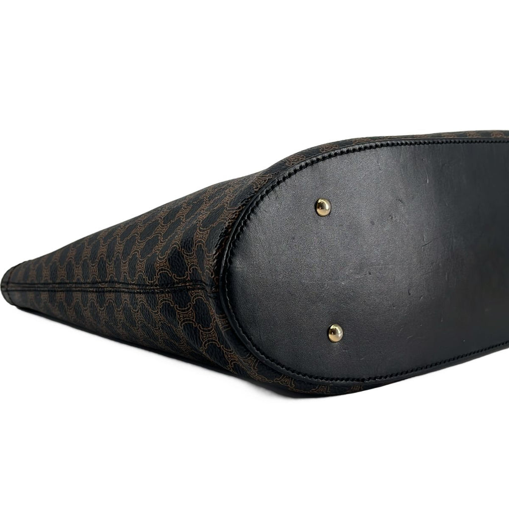 Celine Macadam Circle Handle Handbag Brown — view 6