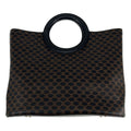 Celine Macadam Circle Handle Handbag Brown