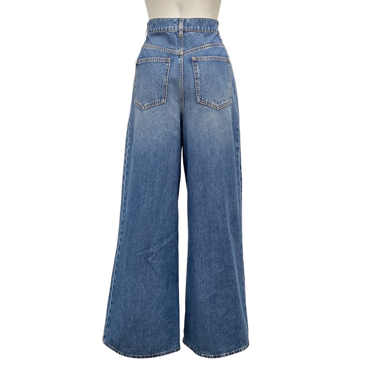 Chanel Jeans 36 S Blue Rhinestone Cotton — view 2