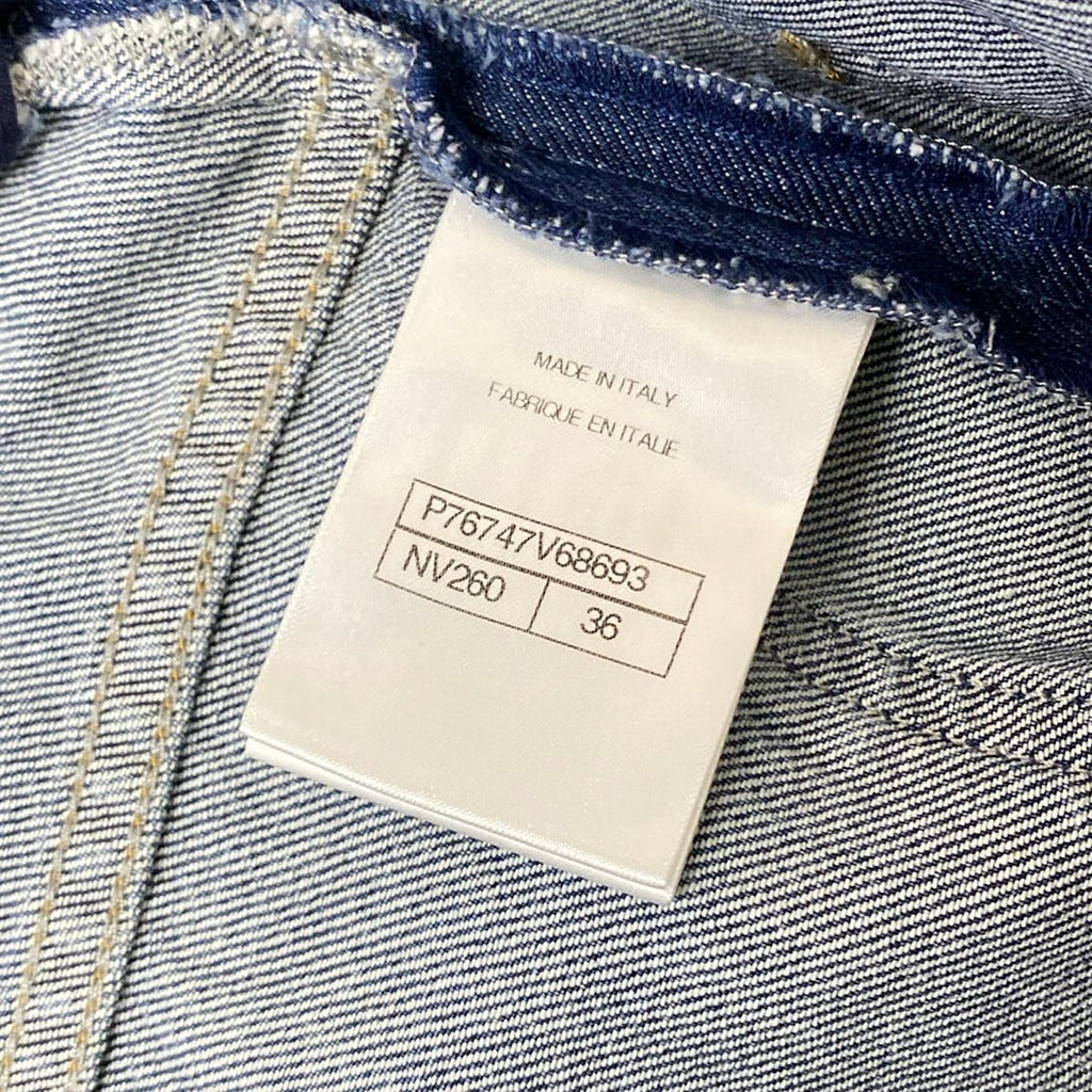 Chanel Jeans 36 S Blue Rhinestone Cotton — view 4