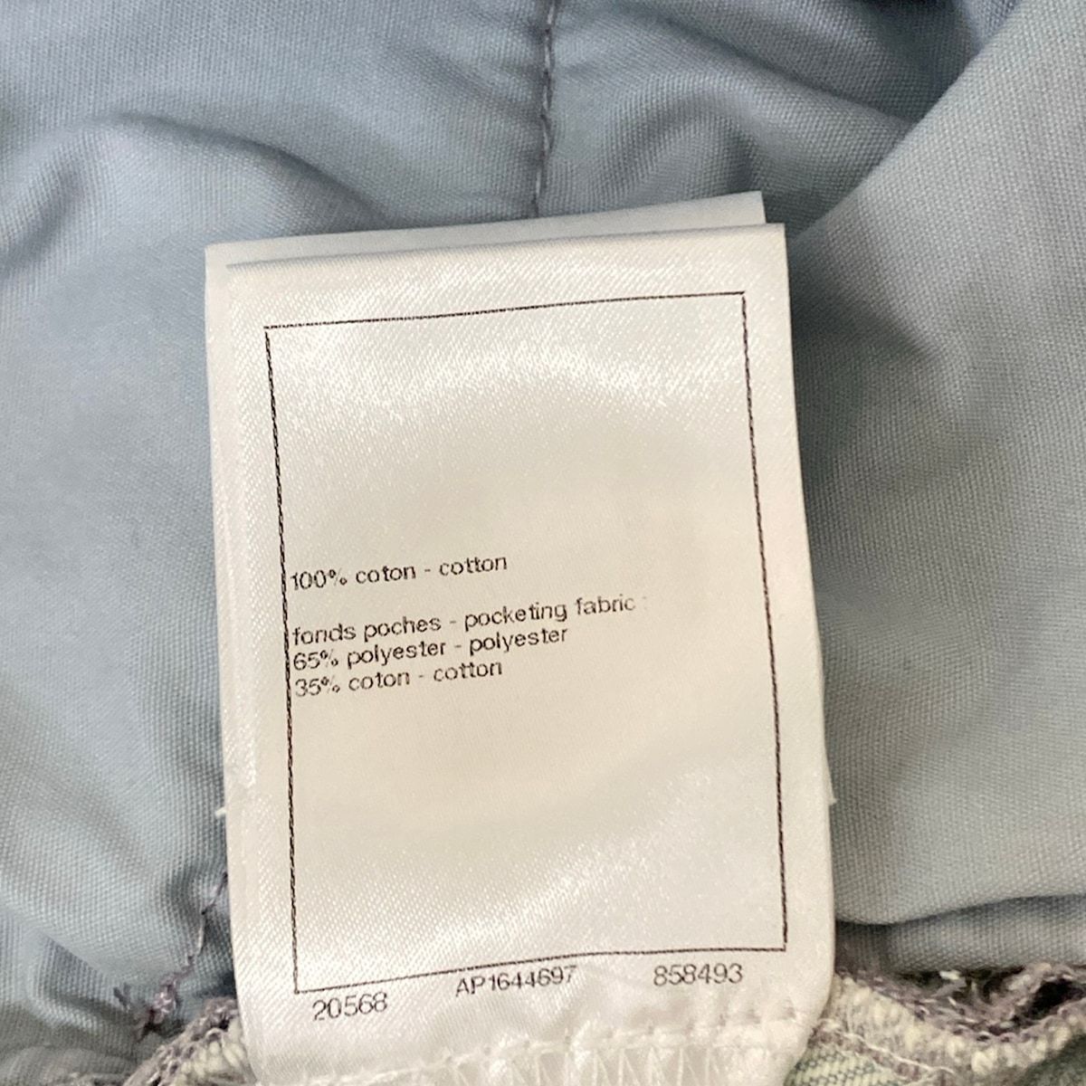 Chanel Jeans 34 S Light Blue Light Pink Wide Pants Gradient Cotton — view 5
