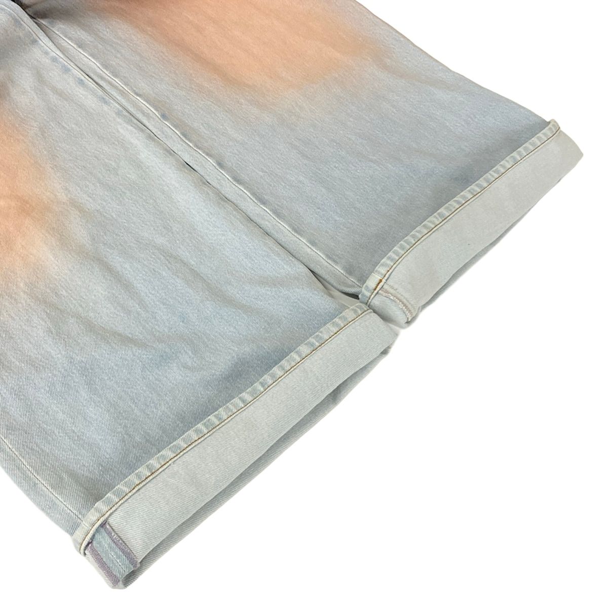 Chanel Jeans 34 S Light Blue Light Pink Wide Pants Gradient Cotton — view 7