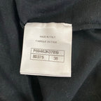Chanel Short Sleeve T-Shirt 38 M Black Gold Camellia Lame Cotton — view 4