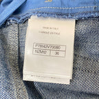 Chanel Jeans 36 S Blue Embroidery Denim Heart Coco Cotton — view 4