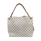 Louis Vuitton Gray Souffle PM Damier Azur Shoulder Bag Canvas White — view 3