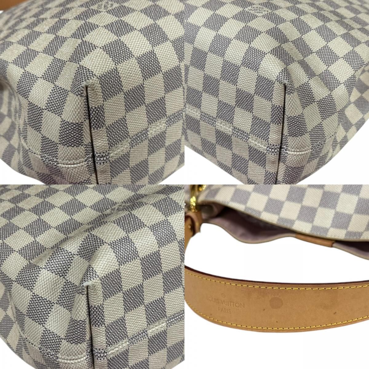 Louis Vuitton Gray Souffle PM Damier Azur Shoulder Bag Canvas White — view 9