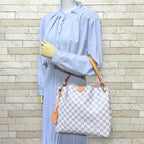 Louis Vuitton Gray Souffle PM Damier Azur Shoulder Bag Canvas White — view 2