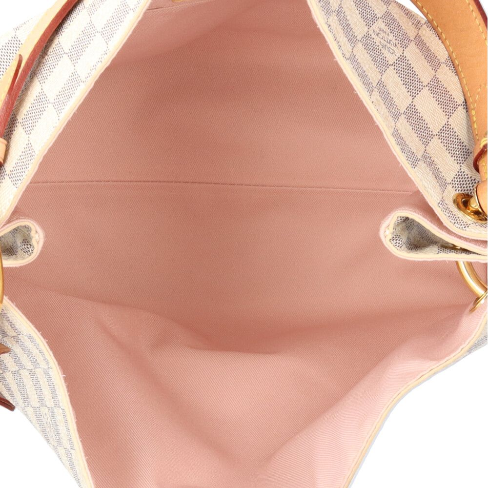 Louis Vuitton Gray Souffle PM Damier Azur Shoulder Bag Canvas White — view 6