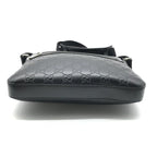 Gucci Embossed Signature Leather Shoulder Bag Black — view 4
