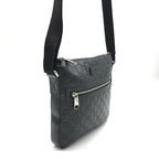 Gucci Embossed Signature Leather Shoulder Bag Black — view 2