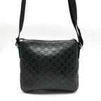 Gucci Embossed Signature Leather Shoulder Bag Black — view 3