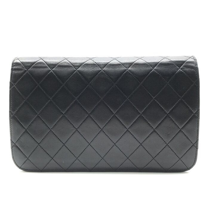 Chanel Push Lock Full Flap Quilted Shoulder Bag Black — view 2