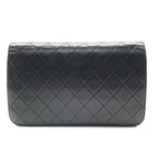 Chanel Push Lock Full Flap Quilted Shoulder Bag Black — view 2
