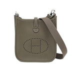 Hermes Evelyne TPM Etoupe Silver Taurillon Clemence Leather Shoulder