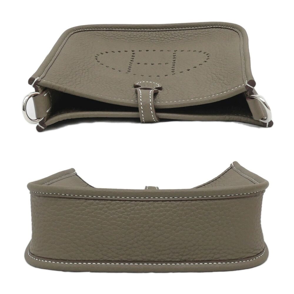 Hermes Evelyne TPM Etoupe Silver Taurillon Clemence Leather Shoulder — view 4