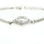 Chanel Necklace Coco Rhinestone Pearl Style Heart Top 39 Silver — view 5