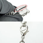 Chanel Necklace Coco Rhinestone Pearl Style Heart Top 39 Silver — view 9