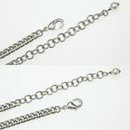 Chanel Necklace Coco Rhinestone Pearl Style Heart Top 39 Silver — view 8