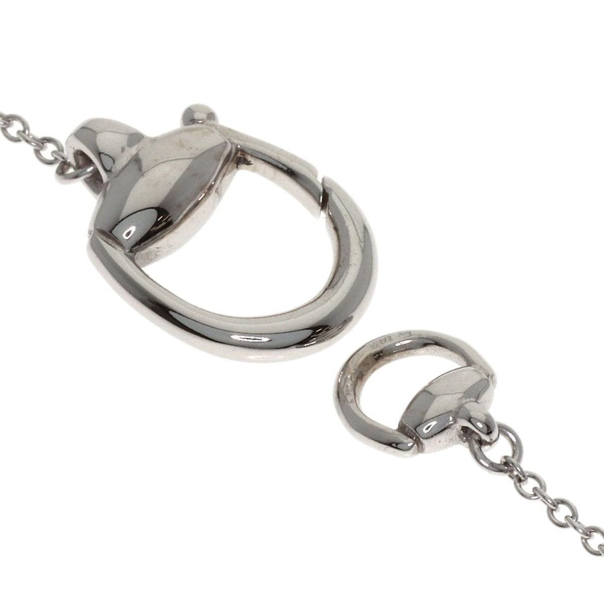 Gucci Horsebit Necklace 18K White Gold — view 4