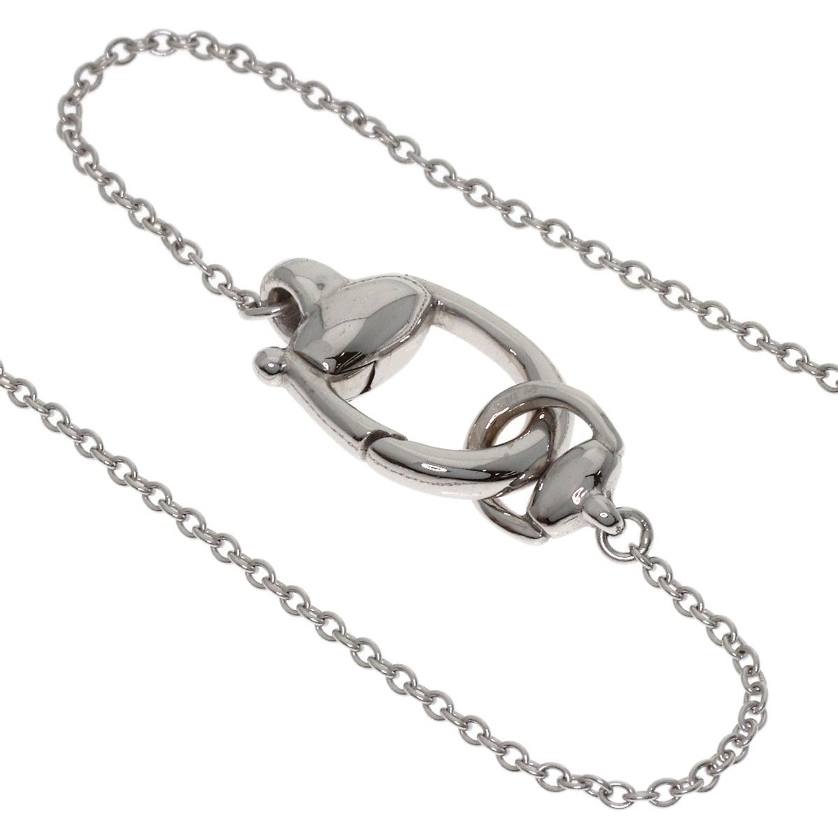 Gucci Horsebit Necklace 18K White Gold — view 3