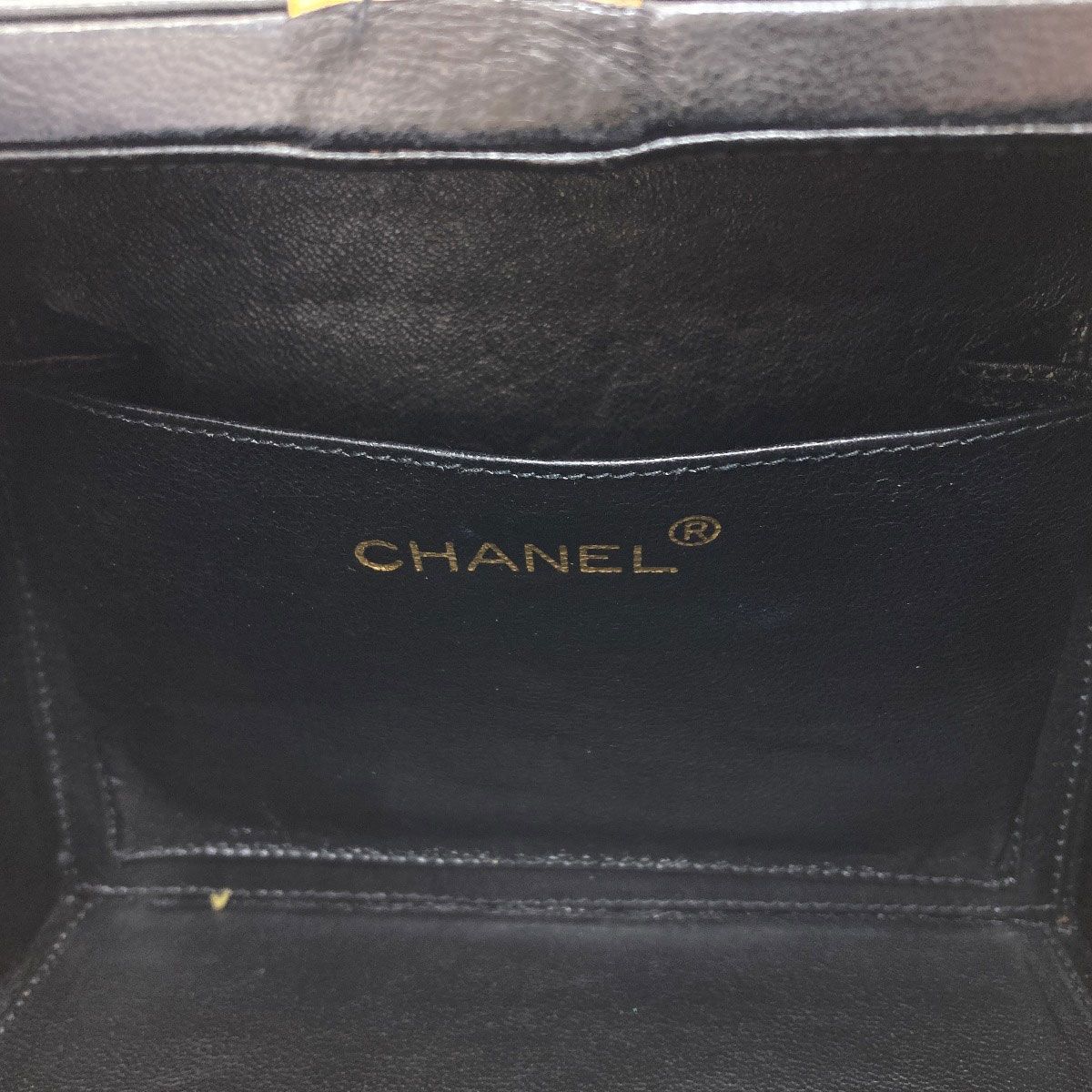 Chanel Quilted Gold Shoulder Bag Lambskin — view 6