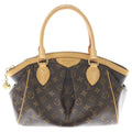 Louis Vuitton Monogram Tivoli PM Handbag Brown Leather Gold
