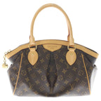 Louis Vuitton Monogram Tivoli PM Handbag Brown Leather Gold