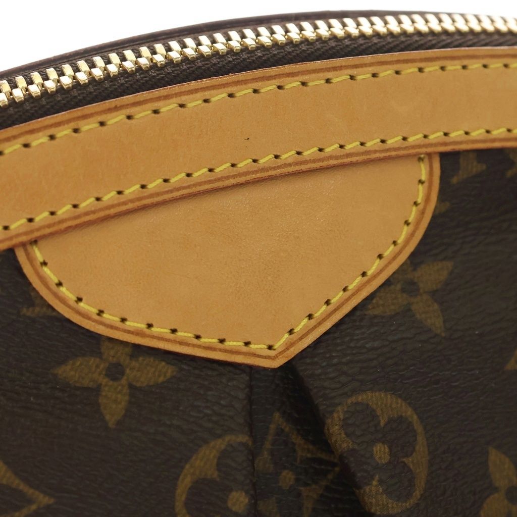 Louis Vuitton Monogram Tivoli PM Handbag Brown Leather Gold — view 6