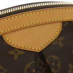 Louis Vuitton Monogram Tivoli PM Handbag Brown Leather Gold — view 6