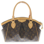 Louis Vuitton Monogram Tivoli PM Handbag Brown Leather Gold — view 2