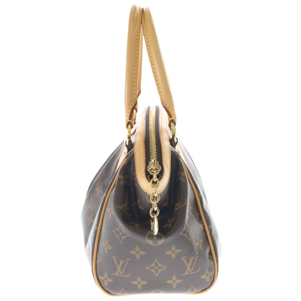 Louis Vuitton Monogram Tivoli PM Handbag Brown Leather Gold — view 3