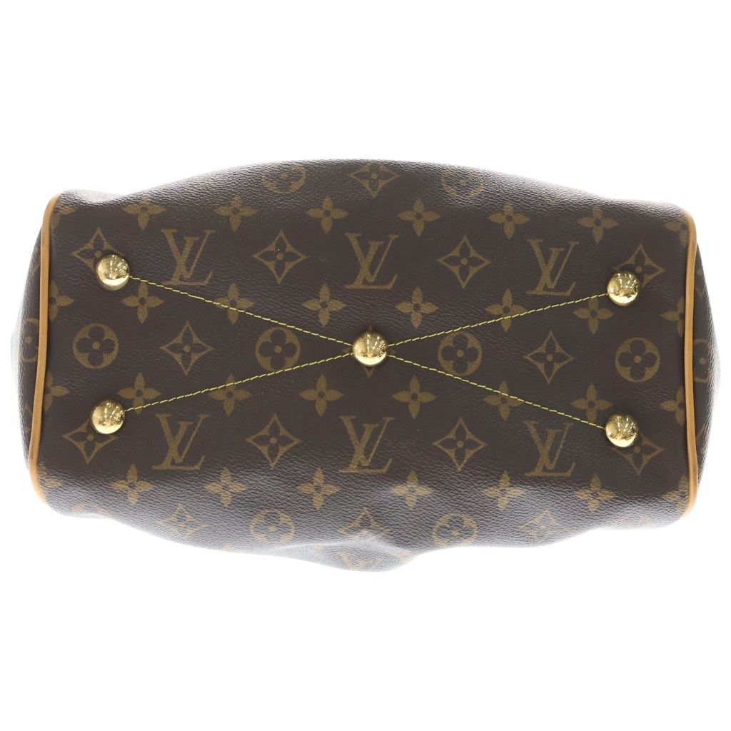 Louis Vuitton Monogram Tivoli PM Handbag Brown Leather Gold — view 4