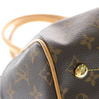 Louis Vuitton Monogram Tivoli PM Handbag Brown Leather Gold — view 5