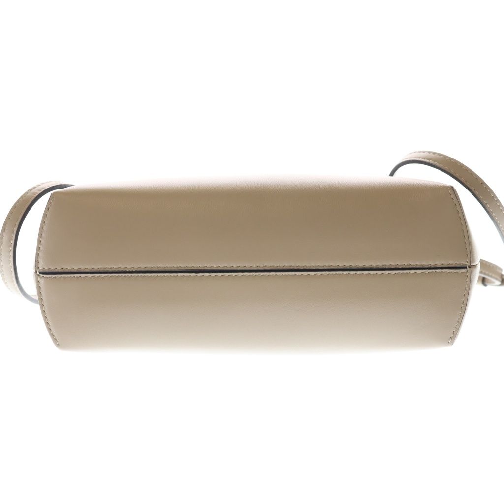 Fendi Fast Small Mini Shoulder Bag Gray Leather Gold — view 4