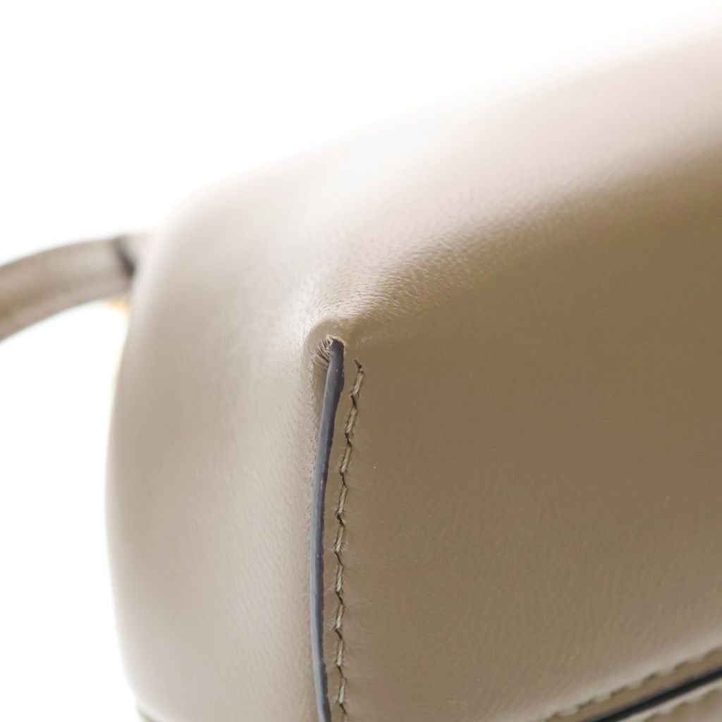 Fendi Fast Small Mini Shoulder Bag Gray Leather Gold — view 5