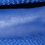 Bottega Veneta Cabat PM Maxi Intrecciato Leather Handbag Blue — view 9