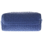 Bottega Veneta Cabat PM Maxi Intrecciato Leather Handbag Blue — view 4