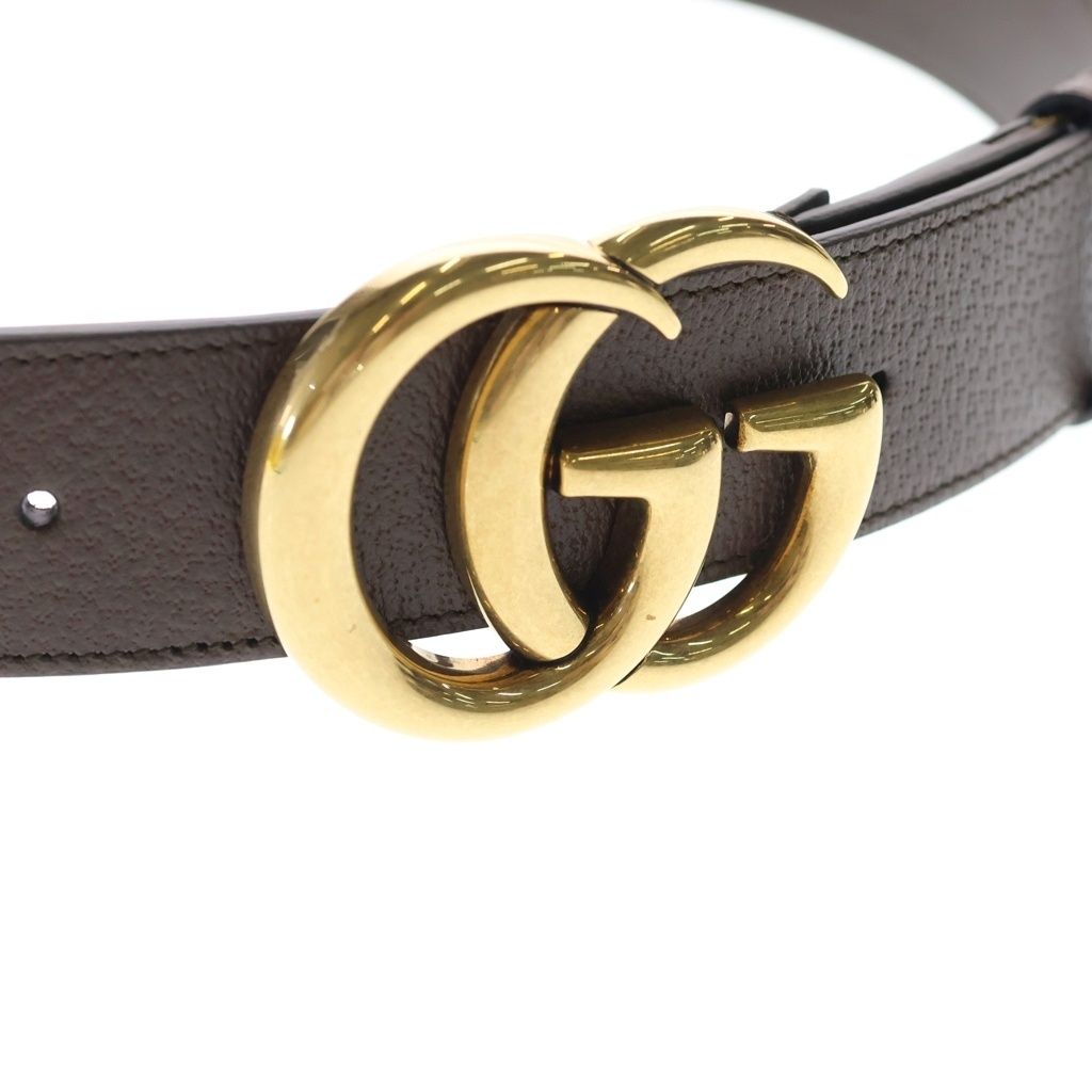 Gucci Adidas GG Logo Buckle Trefoil Belt Brown — view 4
