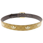 Gucci Adidas GG Logo Buckle Trefoil Belt Brown — view 2