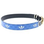 Gucci Adidas GG Logo Buckle Trefoil Belt Blue — view 3