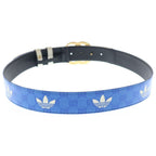 Gucci Adidas GG Logo Buckle Trefoil Belt Blue — view 2