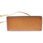 Celine Macadam Turnlock Shoulder Bag Brown Leather — view 4
