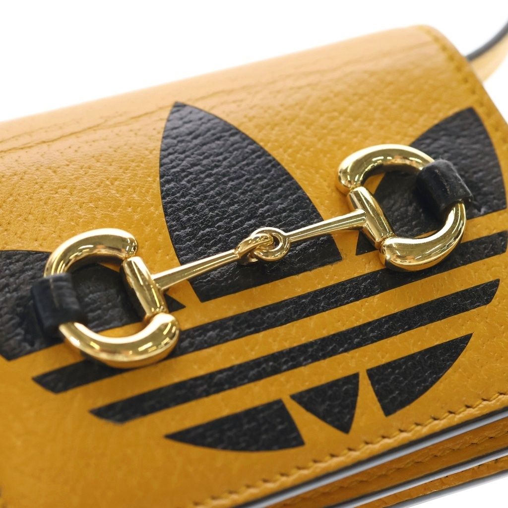 Gucci Adidas Shoulder Compact Wallet Yellow — view 6