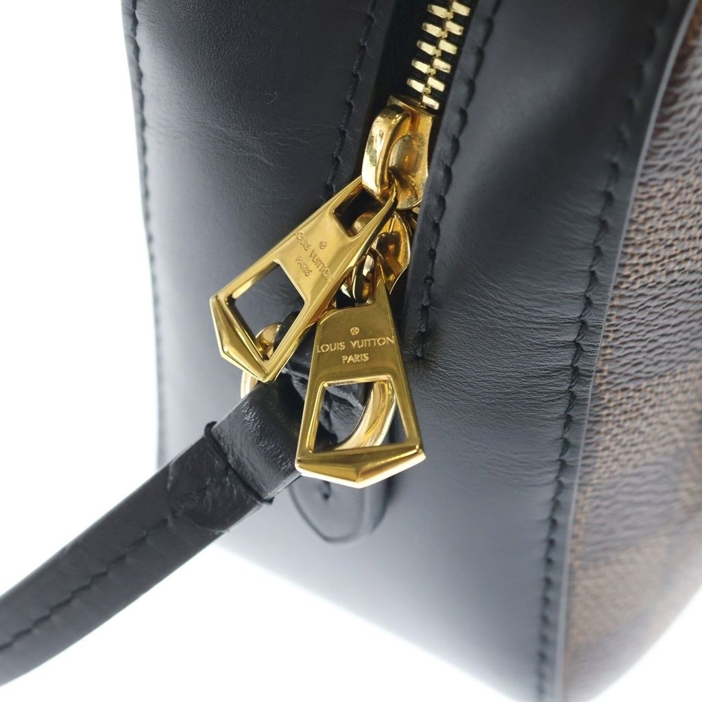 Louis Vuitton Damier Santa Monica Leather Shoulder Bag Brown — view 6