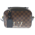 Louis Vuitton Damier Santa Monica Leather Shoulder Bag Brown
