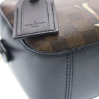 Louis Vuitton Damier Santa Monica Leather Shoulder Bag Brown — view 5